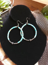 Load image into Gallery viewer, Heishi and Navajo Pearl Hoop Earring
