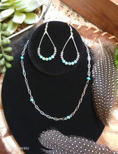 Load image into Gallery viewer, Silver and Turquoise Teardrop Loop
