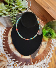 Load image into Gallery viewer, Green Turquoise Spiney Oyster and Navajo Pearl Choker
