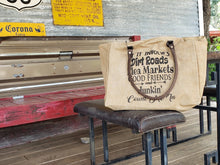 Load image into Gallery viewer, Dirt Roads Junkin&#39; Tote from recycled canvas
