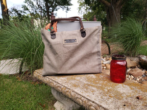 Dirt Roads Junkin' Tote from recycled canvas