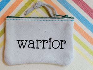 Warrior Inspirational Leather Pouch