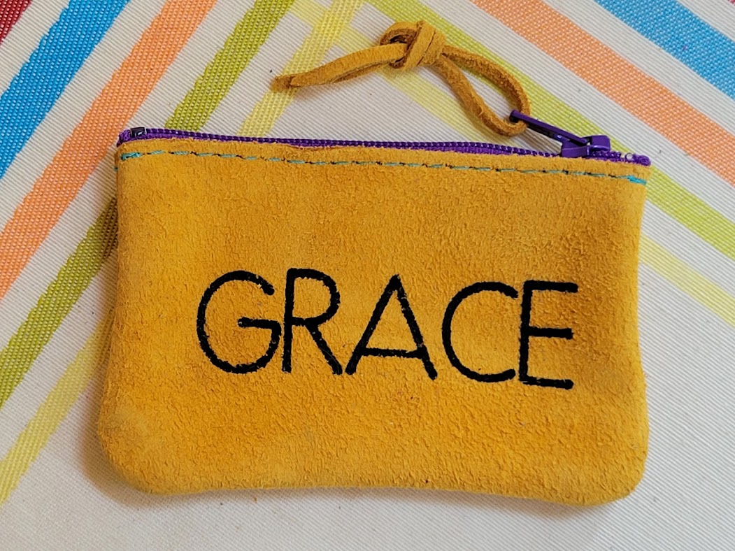 Grace Inspirational Leather Pouch