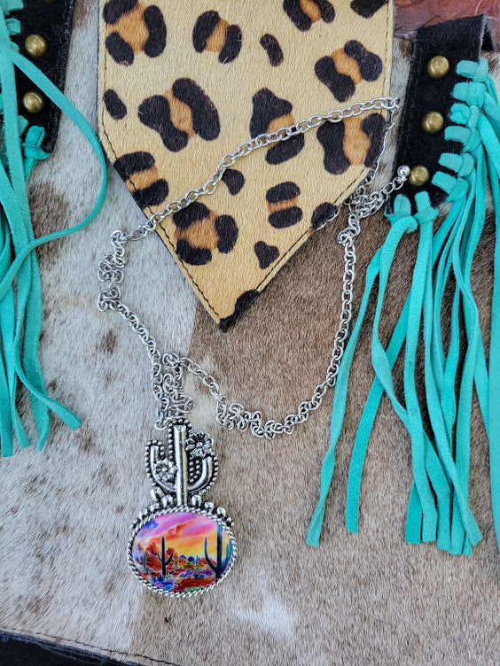 The Saguaro Cactus Medallion Necklace