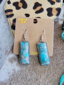 Luann Western Turquoise Dangle Earring