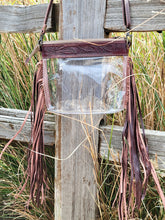 Load image into Gallery viewer, Myra Unique Clear Handbag with Fringe
