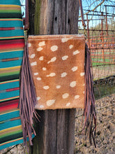 Load image into Gallery viewer, Axis Deer Hide Leather Crossbody Handbag by the Jewelry Junkie
