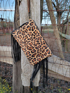 Leopard Hair-on-Hide Clutch by the Jewelry Junkie