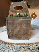 Load image into Gallery viewer, Rugged Leather 6 Pack Beer Caddy
