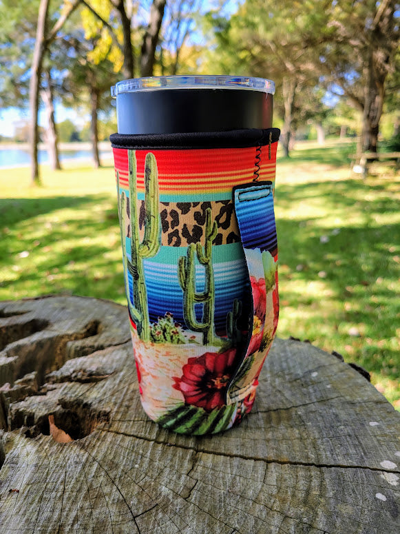 Serape Leopard Cactus Koozie