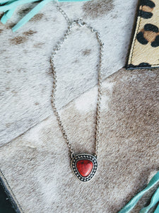 The Coral Rose Pendant Necklace