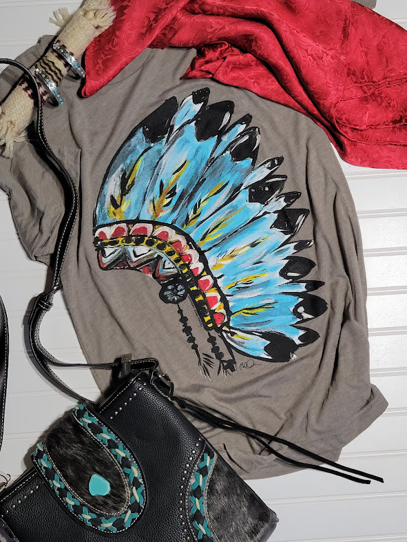 Indian Headdress Art Tee