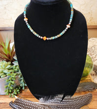 Load image into Gallery viewer, Turquoise and Spiney Oyster with Navajo Pearls Choker
