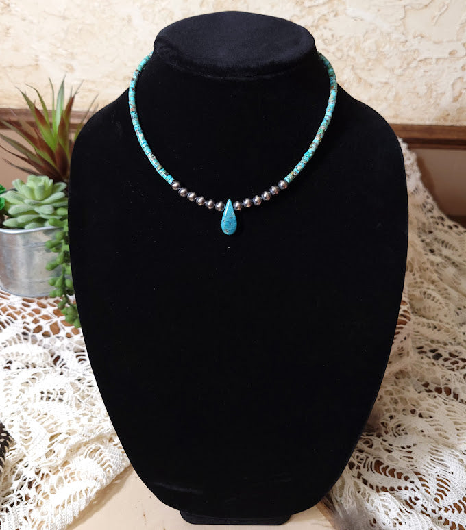 Turquoise Teardrop Choker