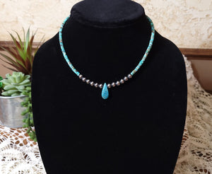 Turquoise Teardrop Choker