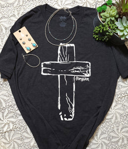 Forgiven White Cross Short Sleeve Tee by Texas True Threads